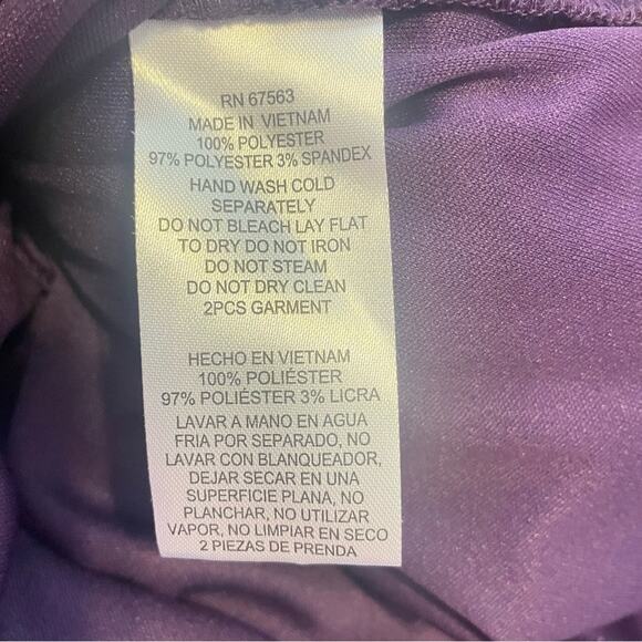 SLNY Purple Sequin Lace Dress NWT‎ Size 8 - Picture 10 of 11